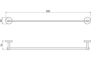 Полотенцедержатель  Aquatek Бетта AQ4614MB черный